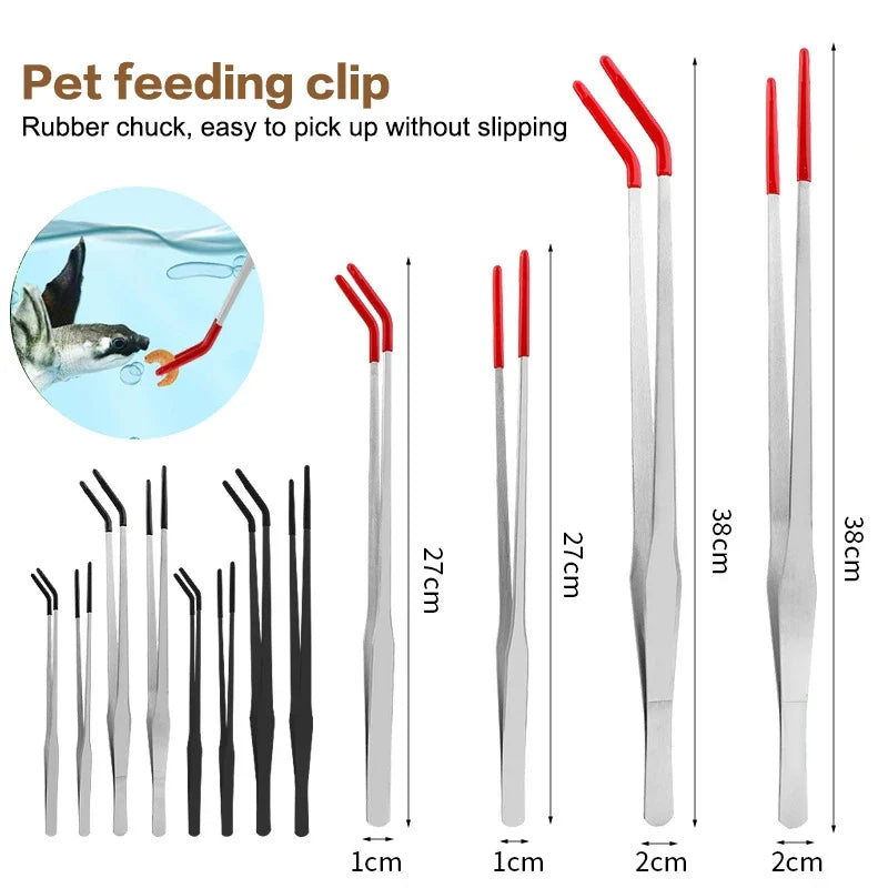 Stainless steel feeding pliers for reptiles - ProPawPet.com