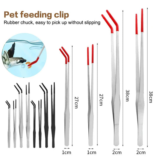 Stainless steel feeding pliers for reptiles - ProPawPet.com