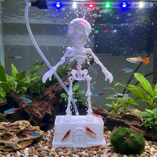 Realistic Dancing Skeleton Aquarium Bubbler - ProPawPet.com