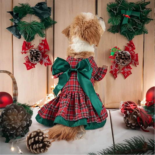 Dog Dress Pet Classic Plaid Skirt Kittens - ProPawPet.com
