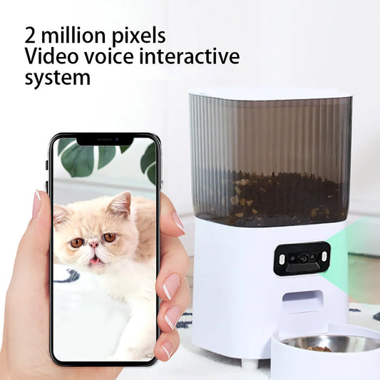 5L Double Bowls Smart Automatic Cat Feeder - ProPawPet.com