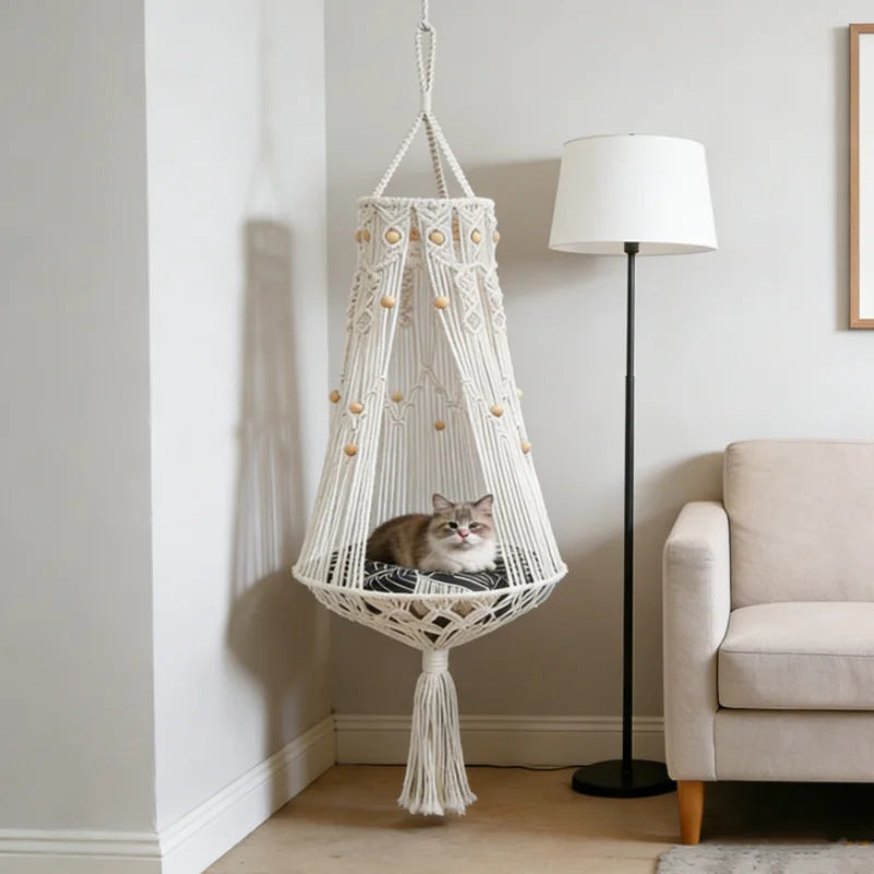 Premium 30/40cm Handwoven Macrame Cat - ProPawPet.com