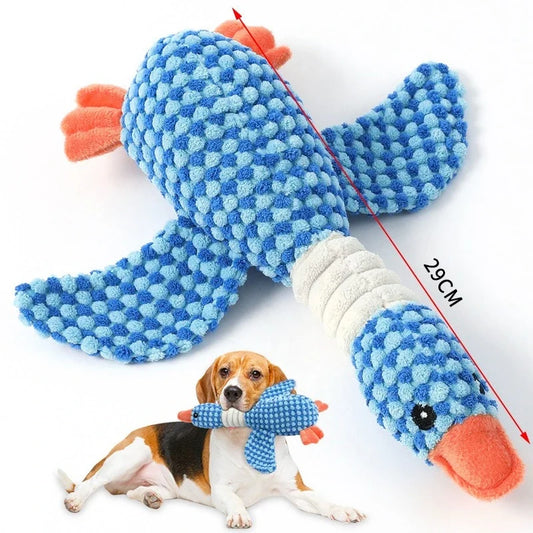 New Double Color Blue Goose Plush Pet Toy - ProPawPet.com