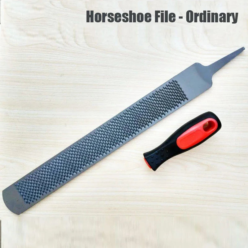 Wood Horseshoe File Anti-slip Handle Double Side Carbon Steel Hoof