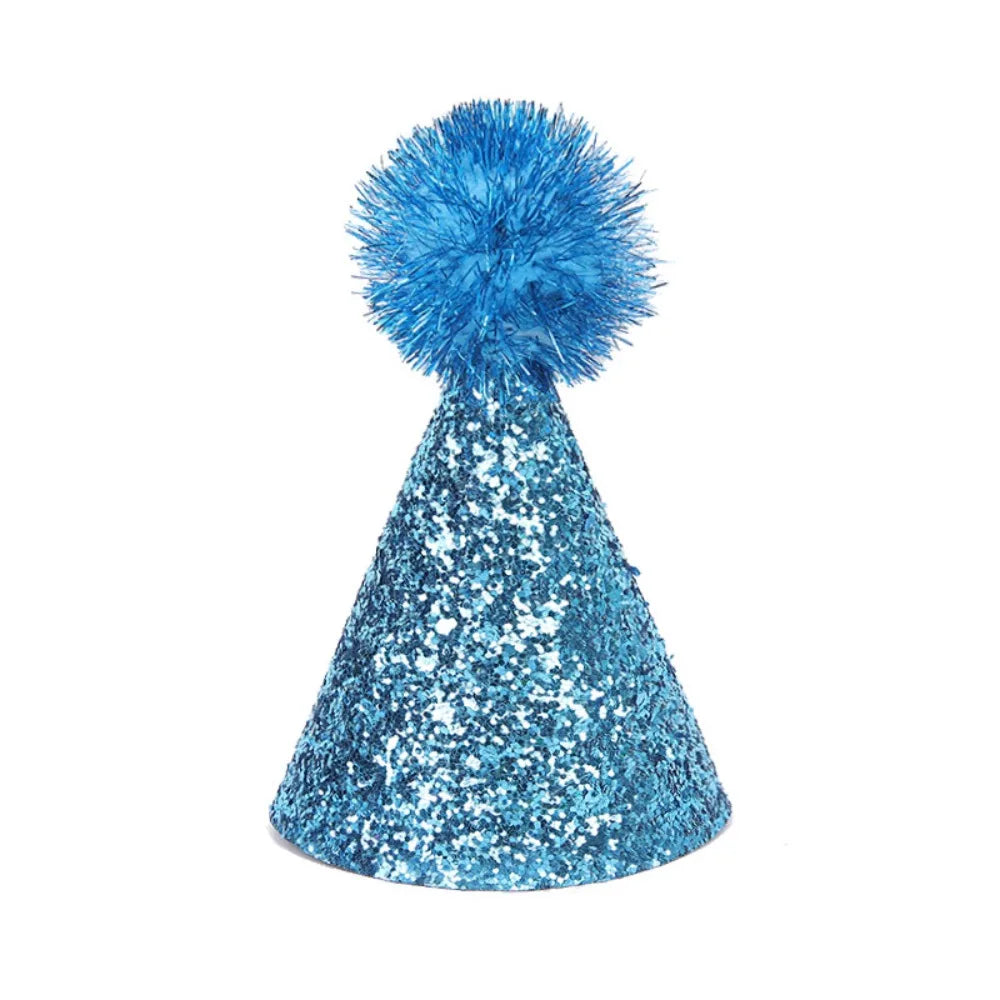 Creative Glitter Dog Birthday Hat Colorful Hairball Shiny Pet – Dog Supplies