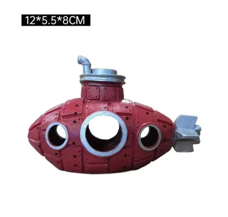 Resin Submarine Ornaments Fish Shrimp Shelter Cave – Aquarium Supplies