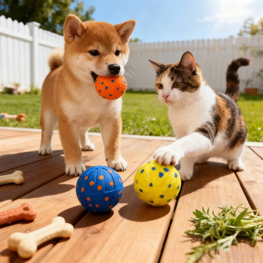 High-bounce popcorn dog ball