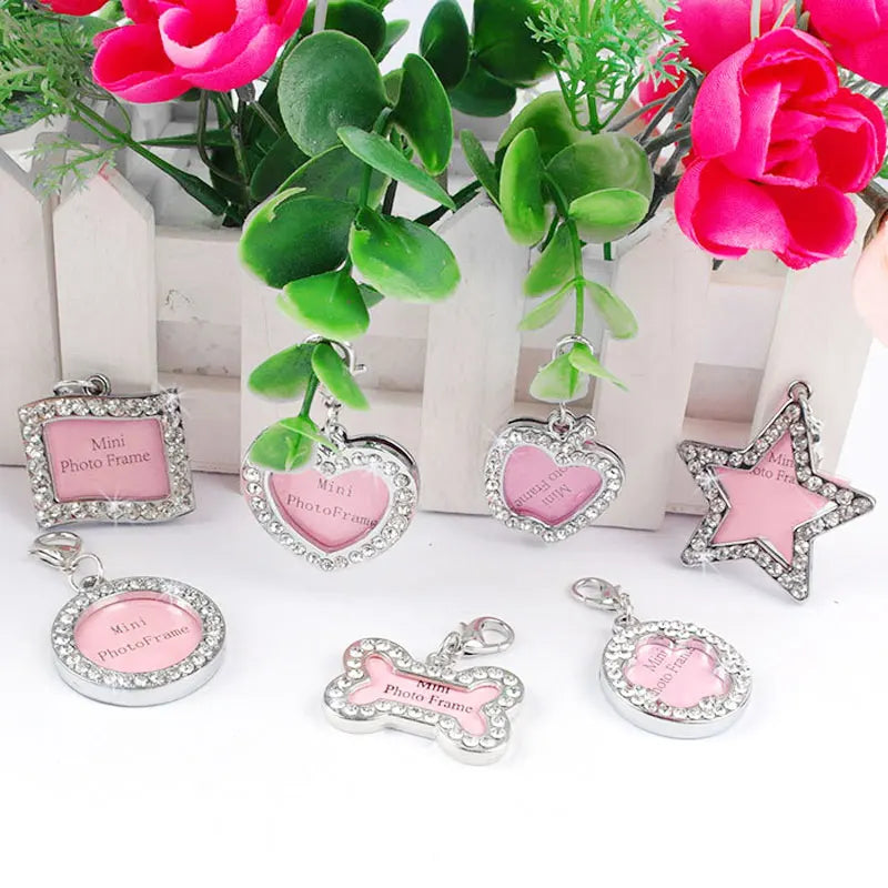 Dog ID Tag Pet Cat Collar Pendant Crystal - ProPawPet.com