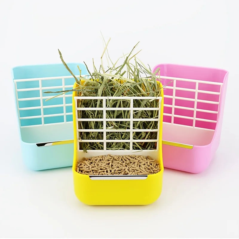 2‑in‑1 Hay Food Feeder Bowl Cage Mount - ProPawPet.com