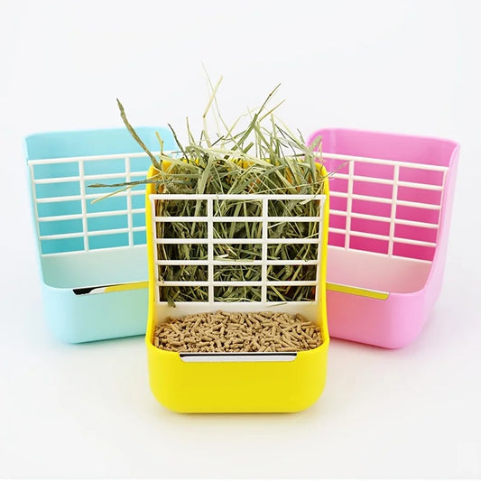 2‑in‑1 Hay Food Feeder Bowl Cage Mount - ProPawPet.com