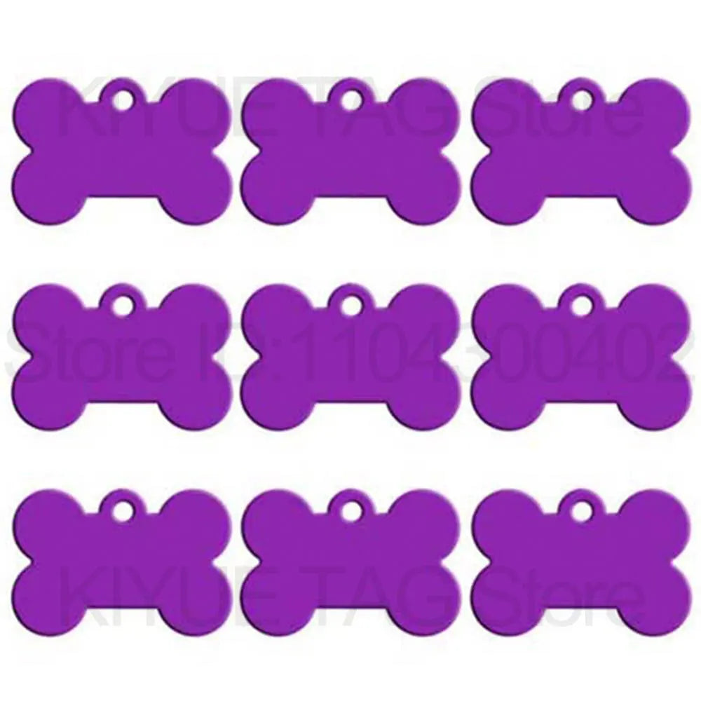 KIYUE 100 Pcs Blank Bone Shaped Dog Tag Cat - ProPawPet.com