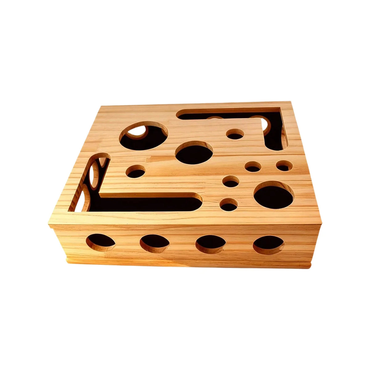 Interactive Frosted Wooden Cat Maze Toy Pet - ProPawPet.com