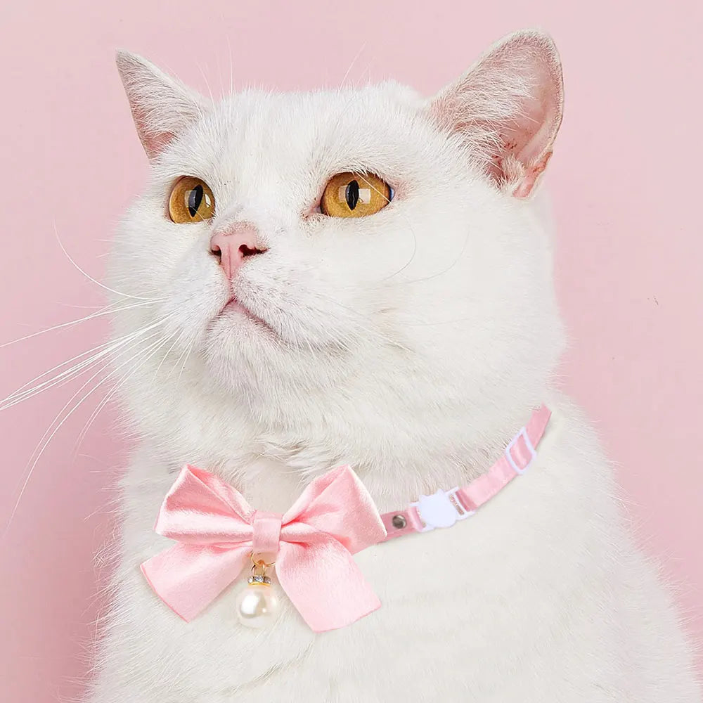 Cute Cats Collar Kitten Fairy Pink Lace Bow - ProPawPet.com