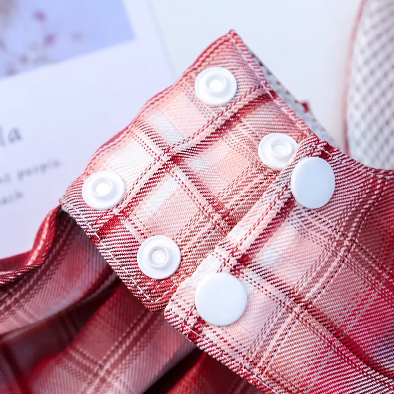 Rabbit JK Dresses and Leash Sets Mesh Plaid - ProPawPet.com