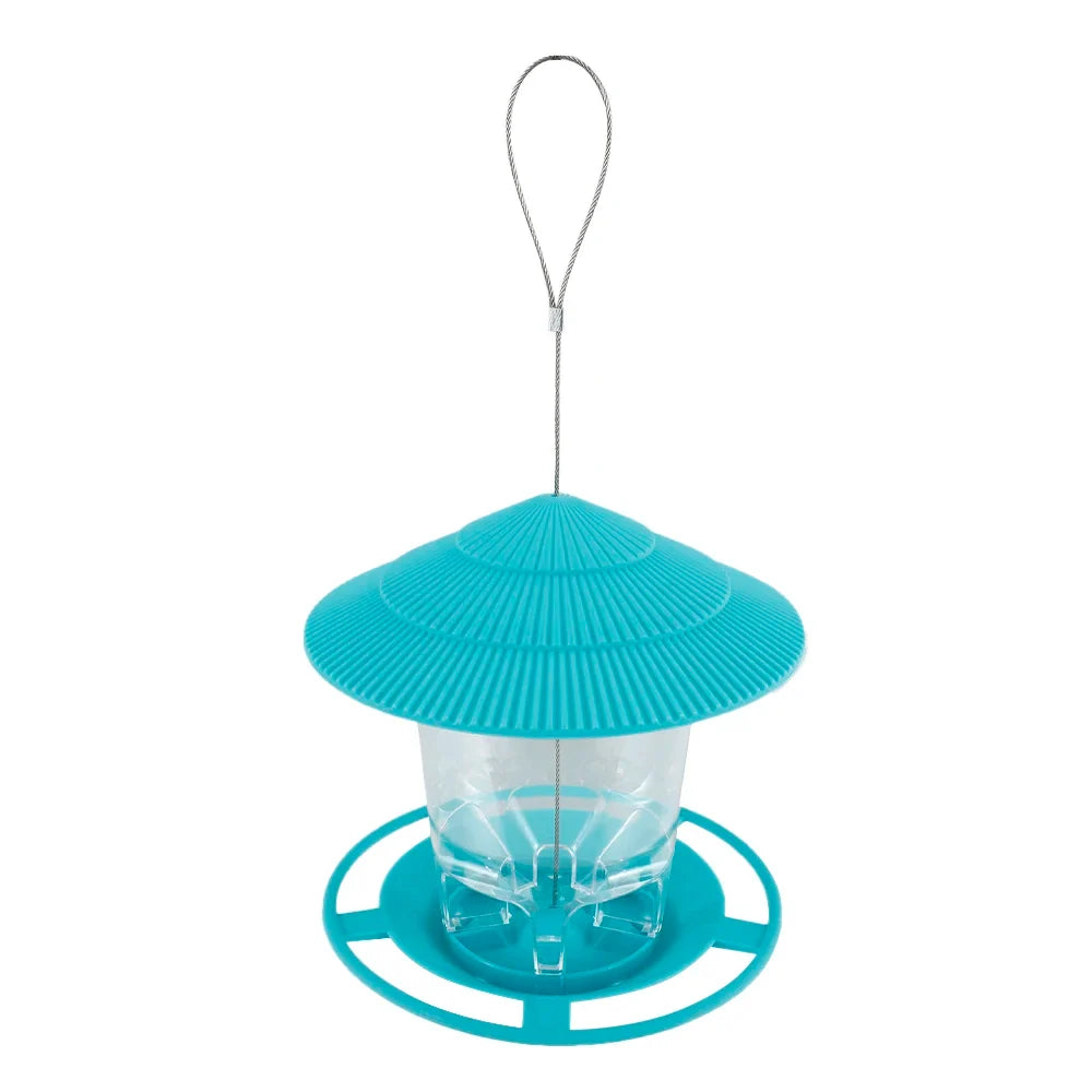 Gazebo Hanging Wild Bird Feeder Automatic Seed Food Container – 3 Colors