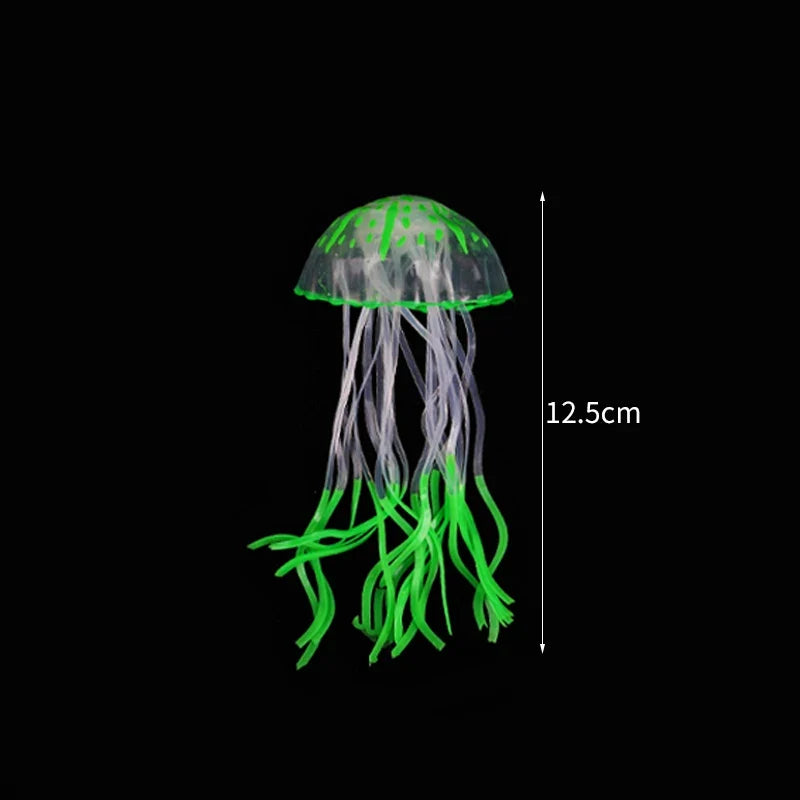 Aquarium Decoration Glowing Silicone Fake Jellyfish Artificial – 6 Colors