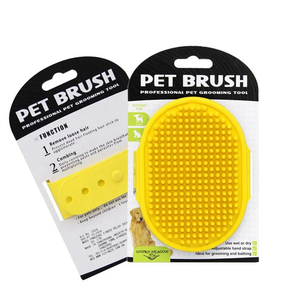 Pet Cleaning Brush Dog & Cats Bath Soft Rubber Silicone – Dog Supplies