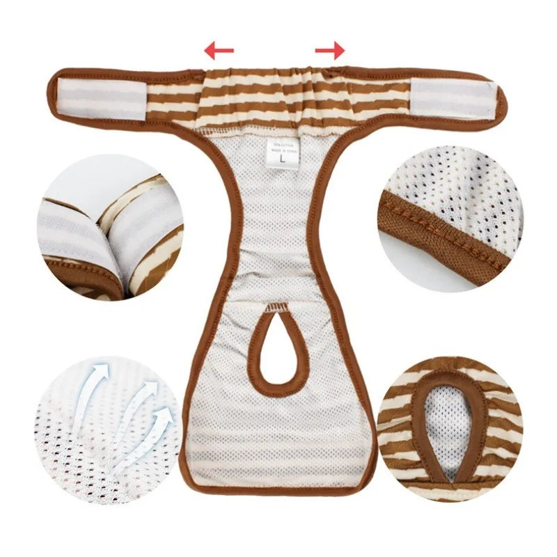 Pet Striped Physiological Trousers Anti - ProPawPet.com