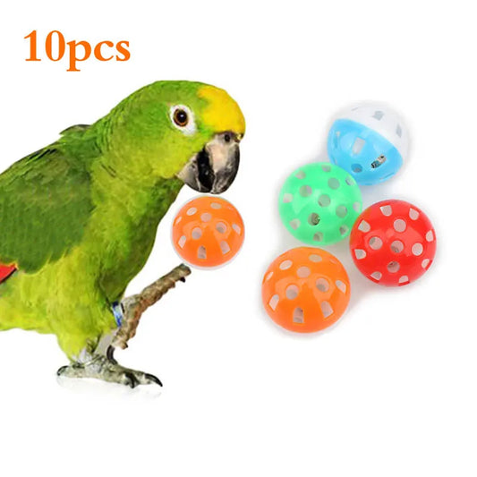 10pcs Parrot Toy Balls Fun Colored Hollow - ProPawPet.com