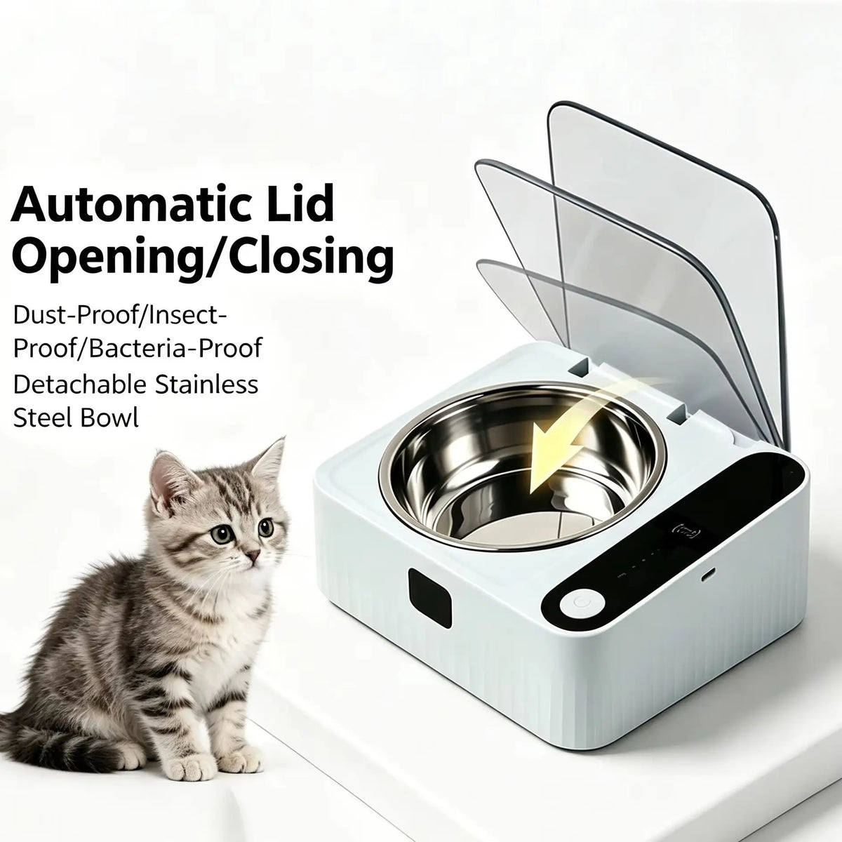 Pet Smart Infrared Sensor Open Lid Cat Bowl - ProPawPet.com