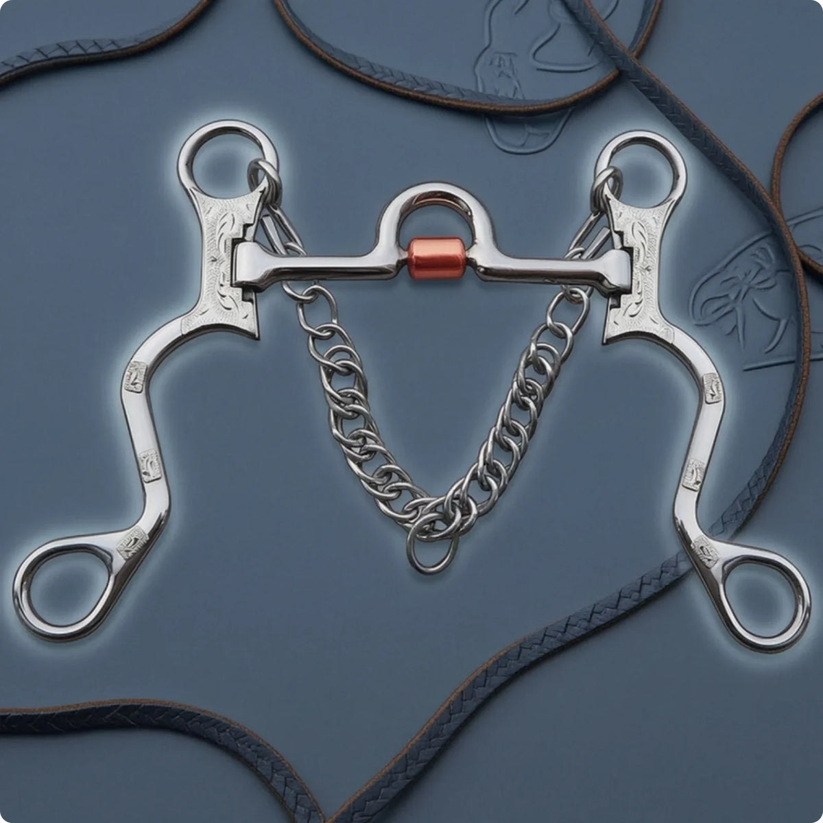 Western Bit with Curb Chain Balanced Horse, Durable