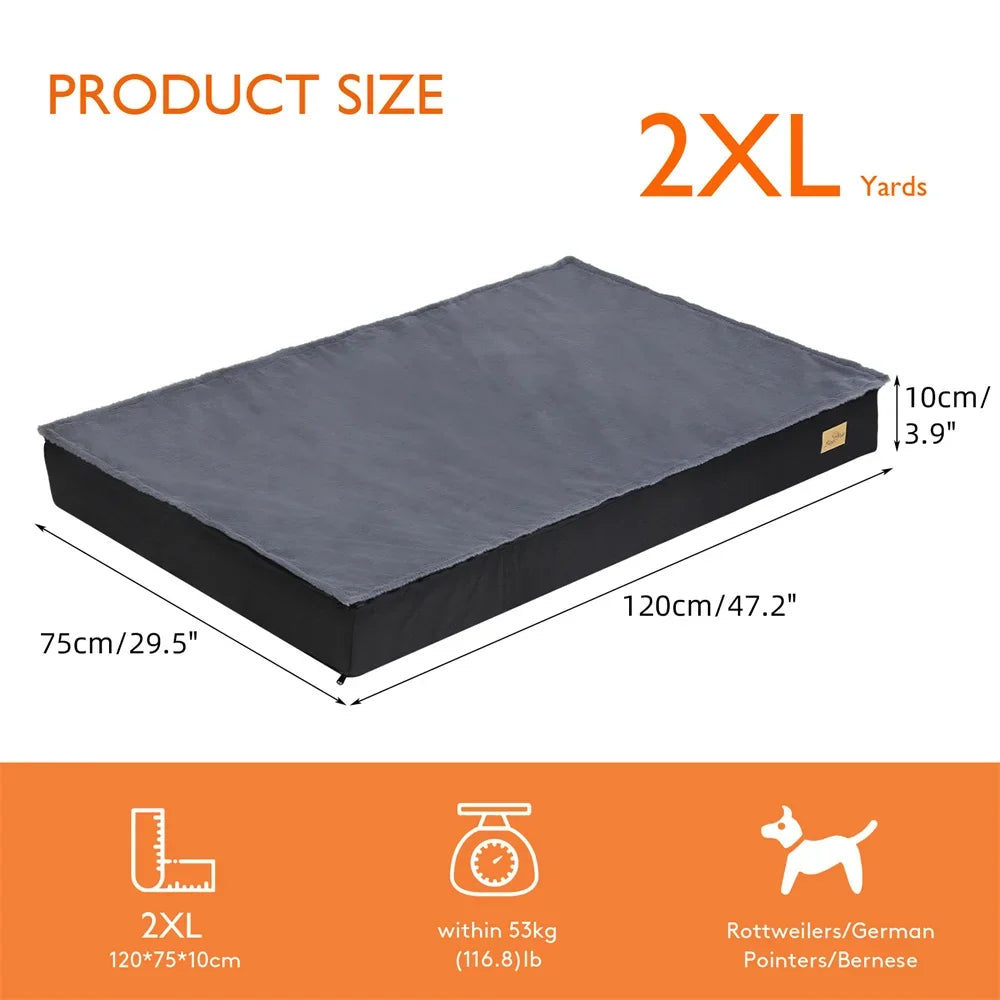 Washable Large Orthopaedic Dog Bed Waterproof Pad