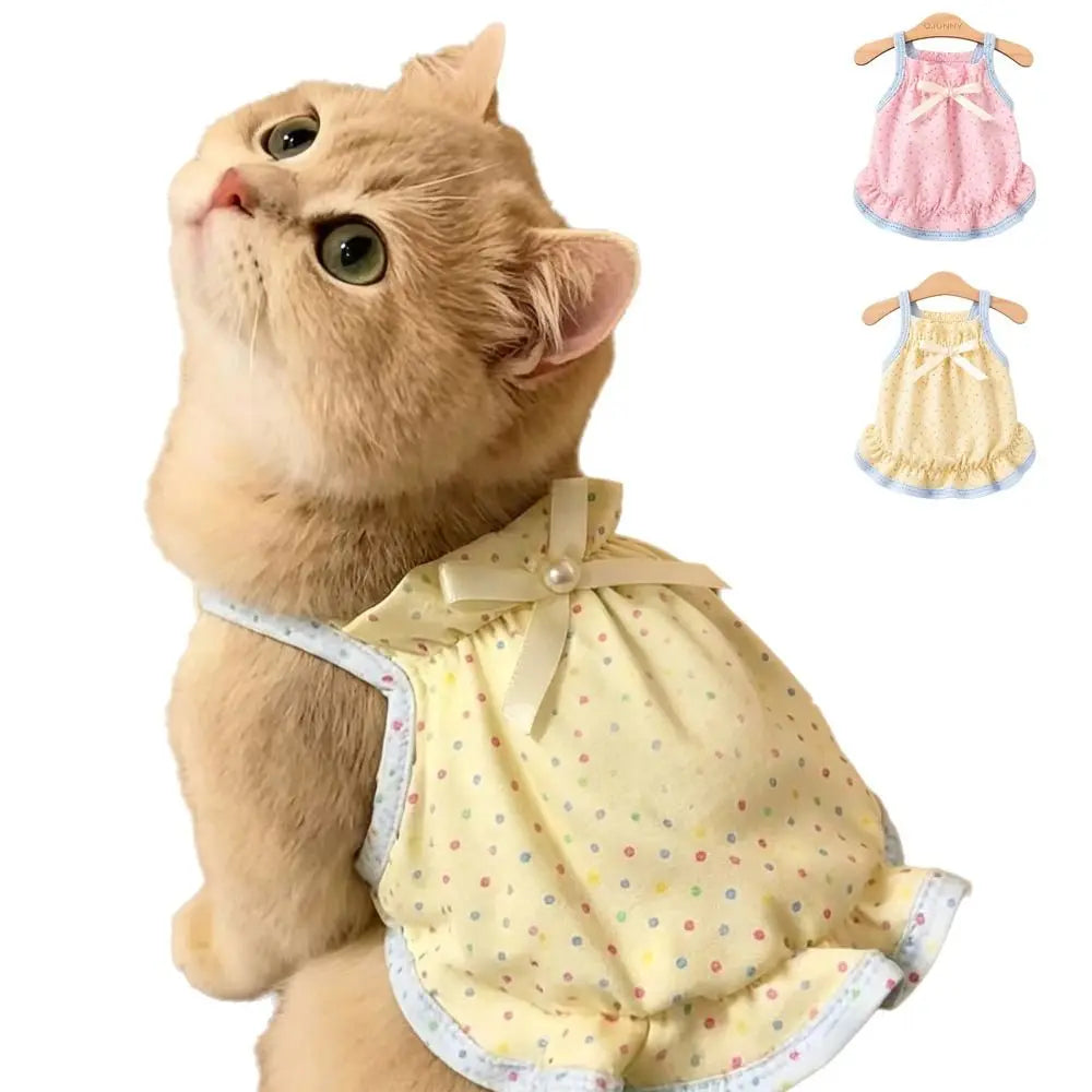 Adorable Breathable Puppy Cat Slip Dress Bow - ProPawPet.com