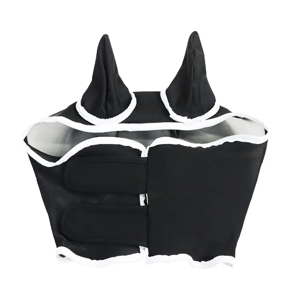 Fly Mask with Ears for Horses Soft Stretchy Mesh Face – Horse Supplies
