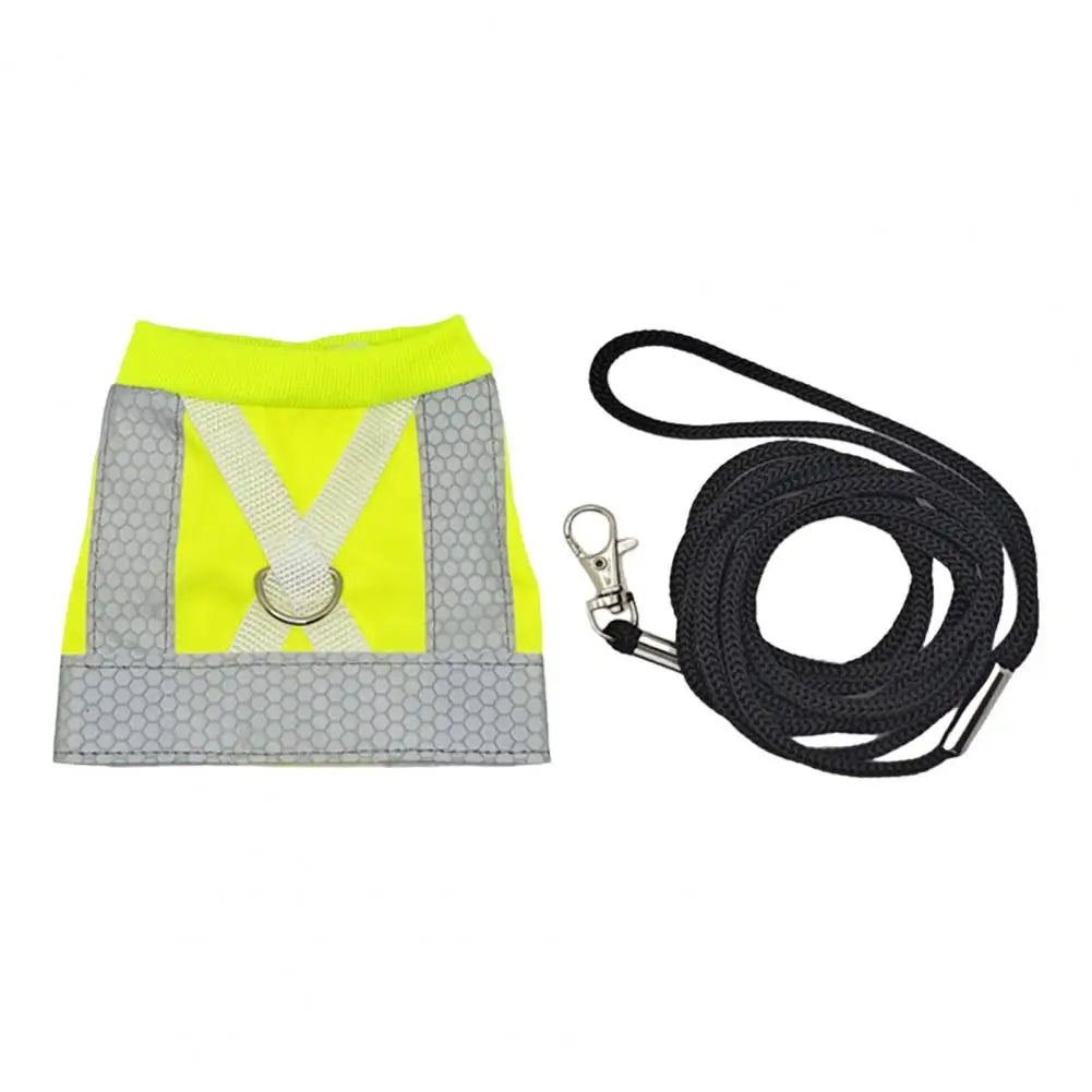 Reflective Bird Flight Harness Vest Parrot Suit Leash – 3 Colors