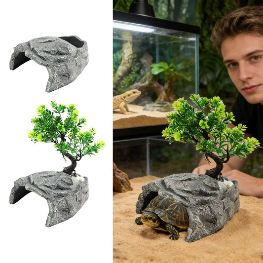 Resin Reptile Cave Rock Shelter House for - ProPawPet.com