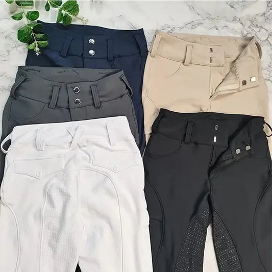 MXLLINA Button Zipper Horse Riding Pants - ProPawPet.com