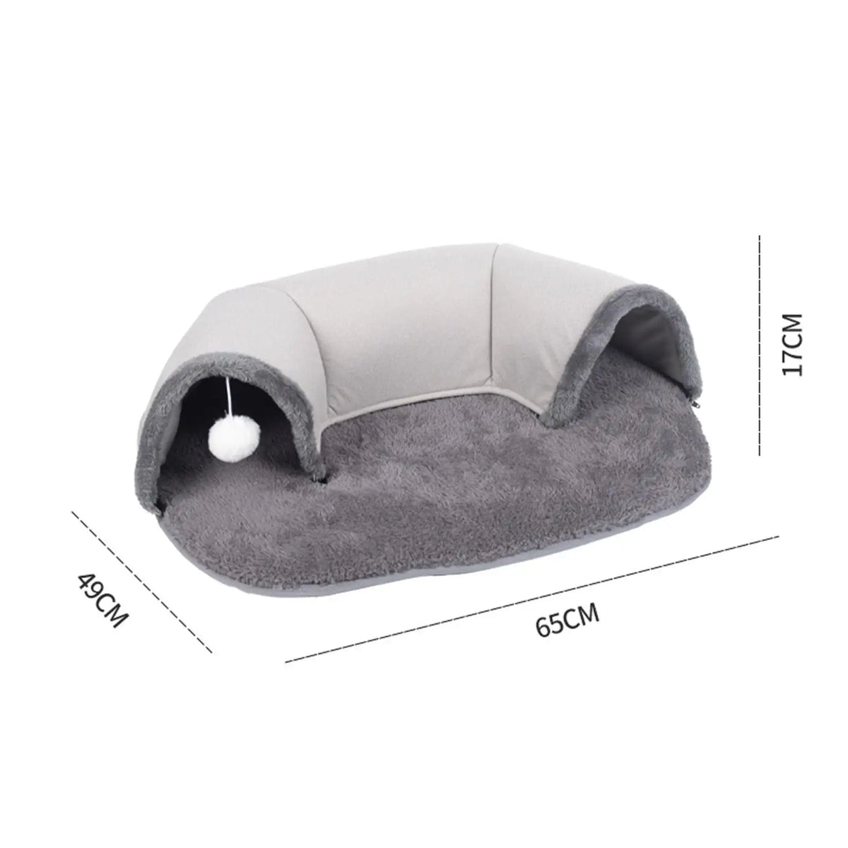 2 in 1 Cat Tunnel Bed Dog Sleeping Cushion - ProPawPet.com