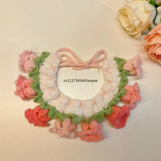 Pet Knitted Collar with Lily of the Valley - ProPawPet.com