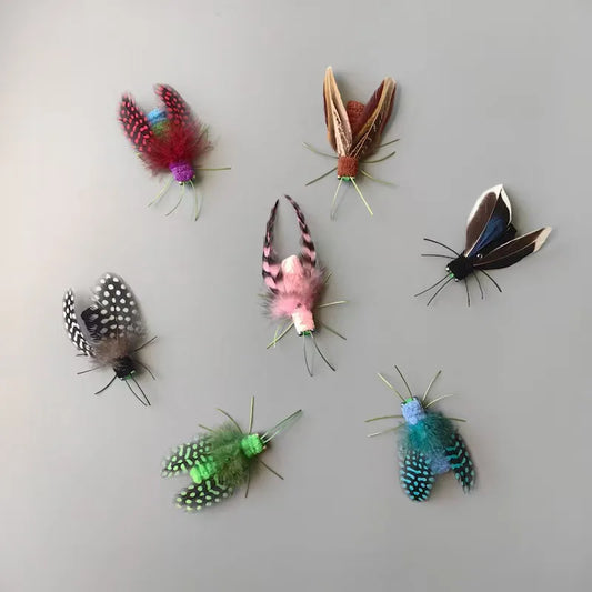 2/3pcs Cat Toy Simulated Feather Insect - ProPawPet.com