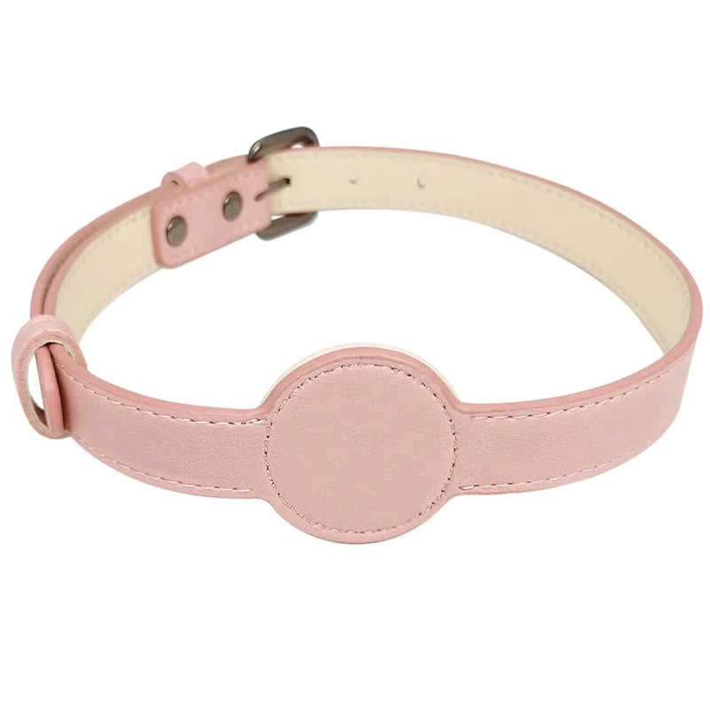 Leather AirTag Cat Collar-Non Breakaway - ProPawPet.com