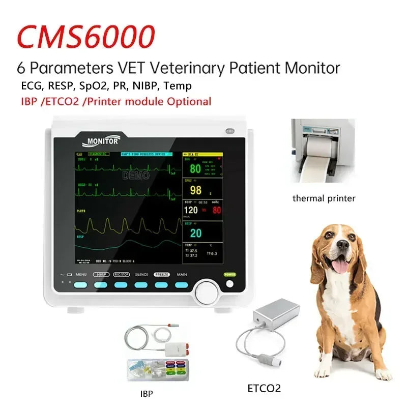 Sinohero Cms6000 Portable Veterinary Monitor Oximeter Detector for Dogs