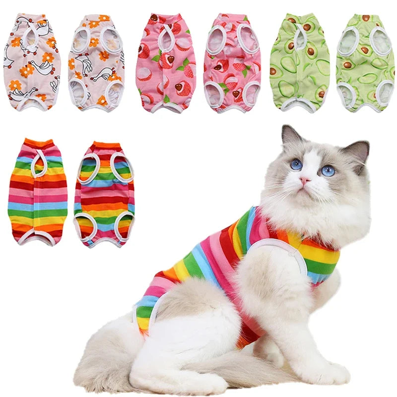 Cat Weaning Sterilization Suit Small Dog Jumpsuit Anti Lick
