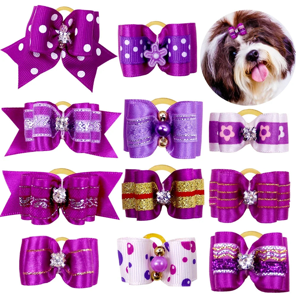 20pcs Pet Dog Cute Hair Bows with - ProPawPet.com