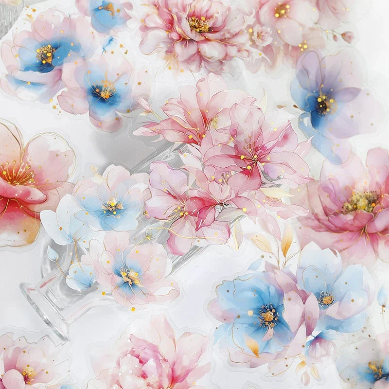 10 Pcs PET Bronzing Flower Stickers - ProPawPet.com