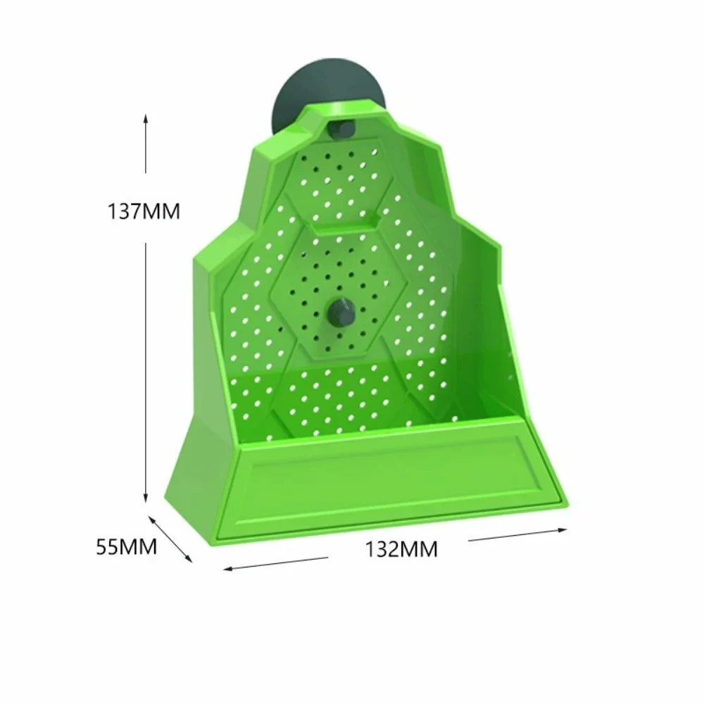 Plastic Reptile Feeding Dish Suspendable Design Open Mouth – 5 Colors