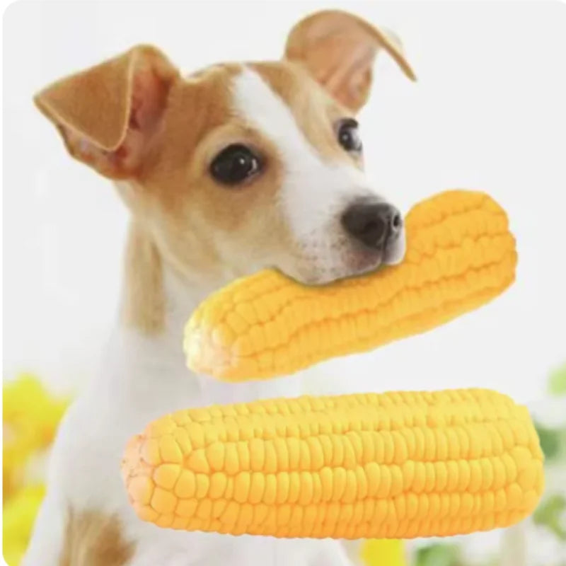 Corn Shape Puppy Dog Toy Latex Squeak - ProPawPet.com
