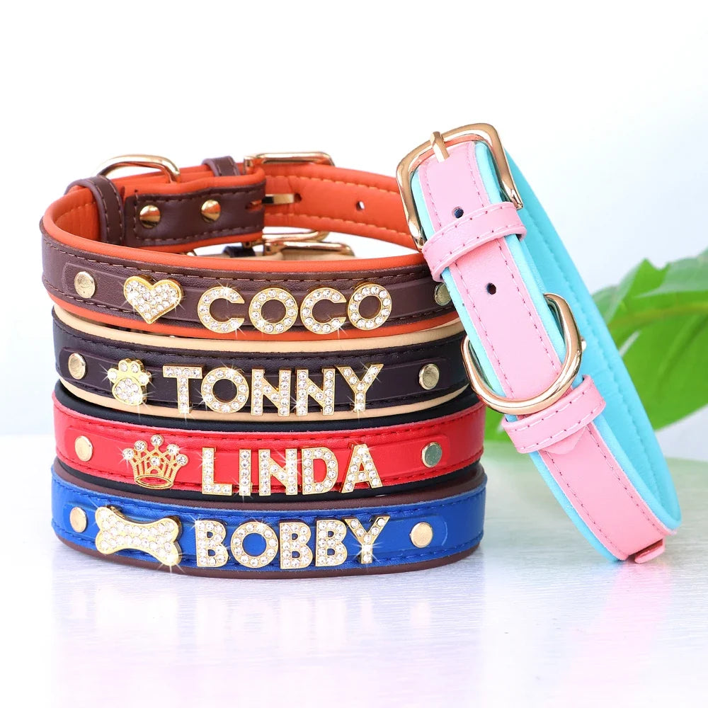 Bling Crystal Puppy Dog Collars Personalized - ProPawPet.com