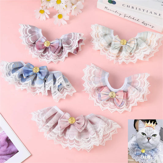 Lace Pet Scarf Cat Bib Dog Collar Lace Daisy - ProPawPet.com