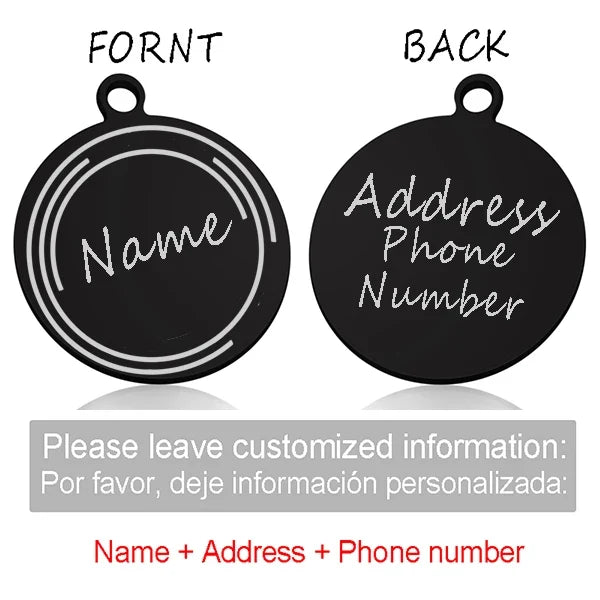Custom Personalized Cat Dog ID Circle Tag - ProPawPet.com