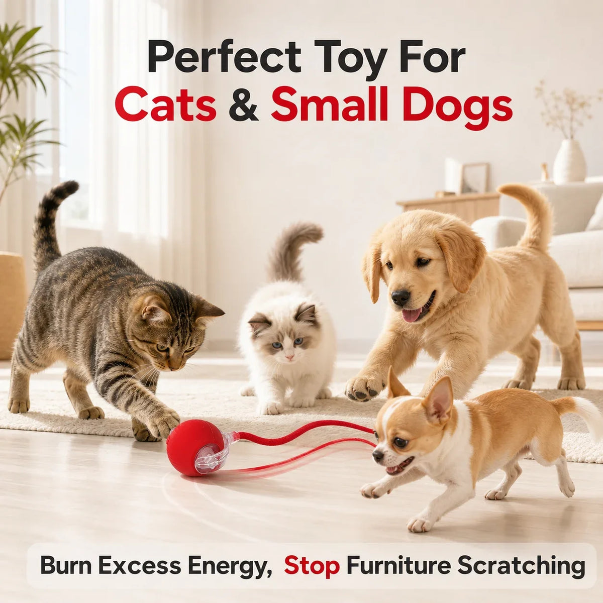 USB Rechargeable Smart Cat Toy Ball - ProPawPet.com