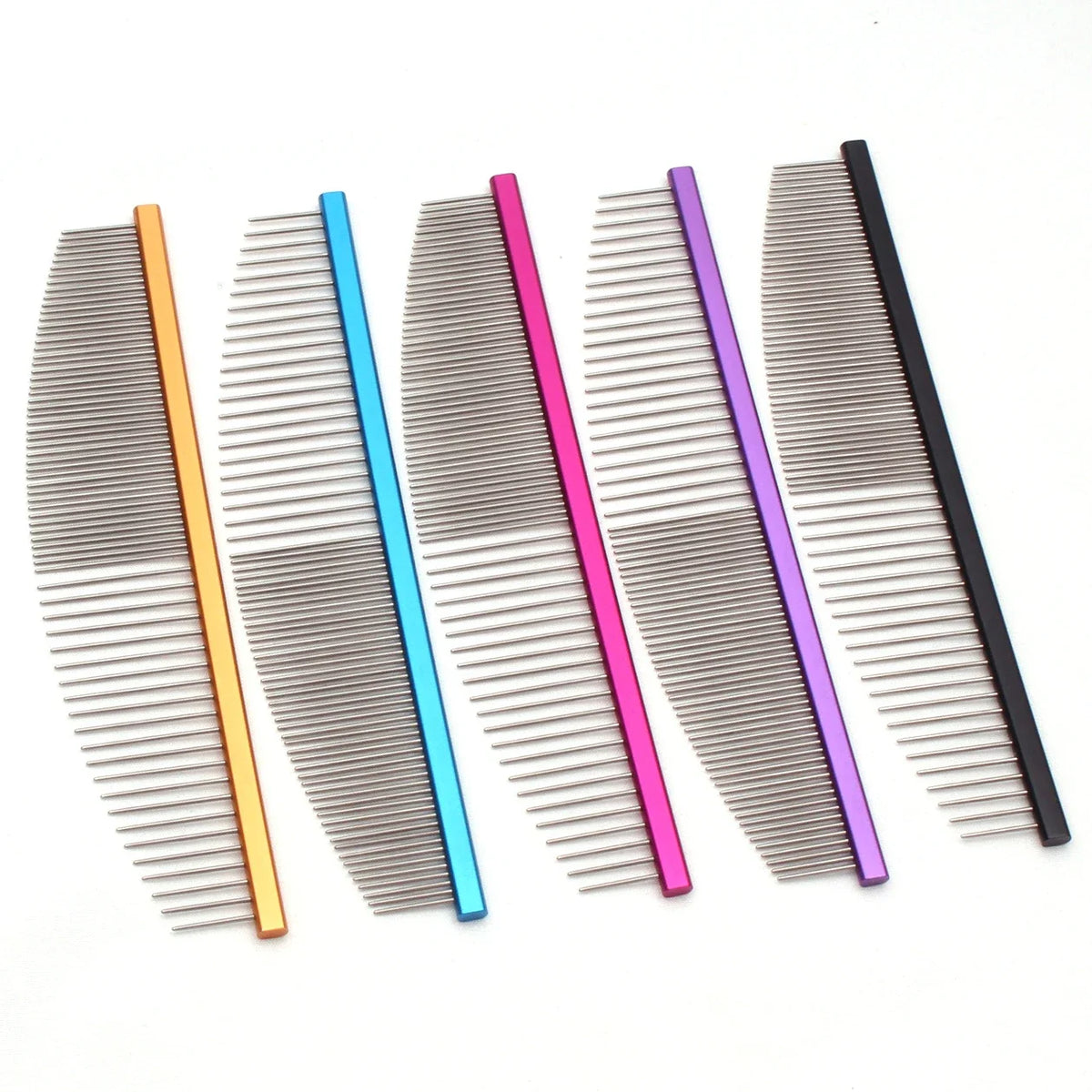 Puppy Grooming Comb Aluminum Handle Pink - ProPawPet.com
