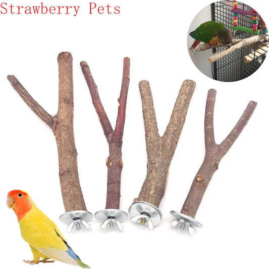 Natural Wood Pet Parrot Raw Wood Fork Tree - ProPawPet.com