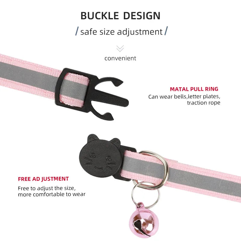 ROJECO Cat Collar with Bell Reflective - ProPawPet.com