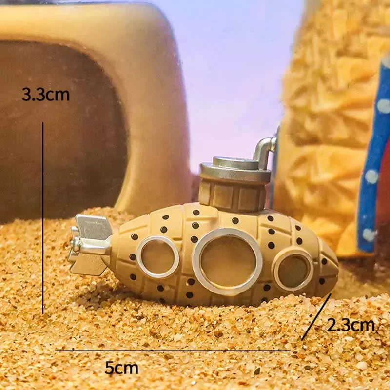 Resin Submarine Ornaments Aquarium Fish Tank – 6 Colors