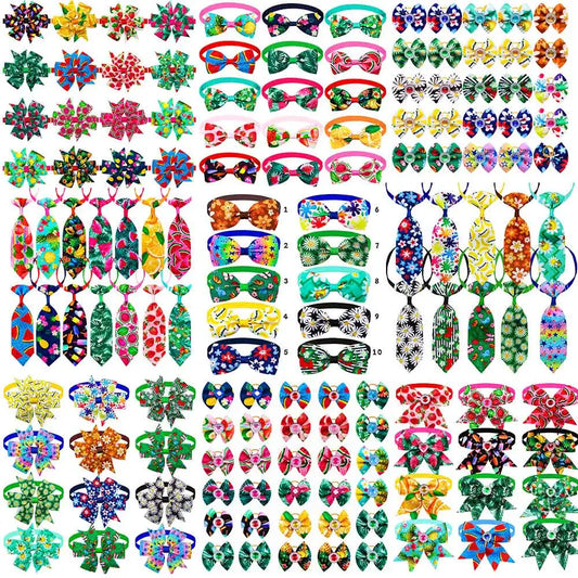 30/50PCS Puppy Bowties Summer Adjustable Dog - ProPawPet.com